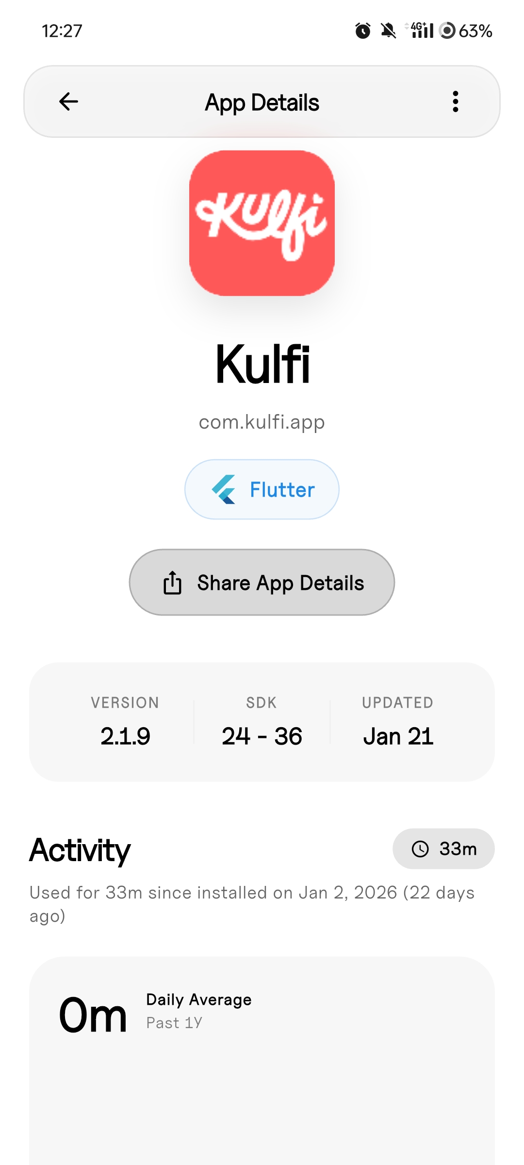 App Details light mode