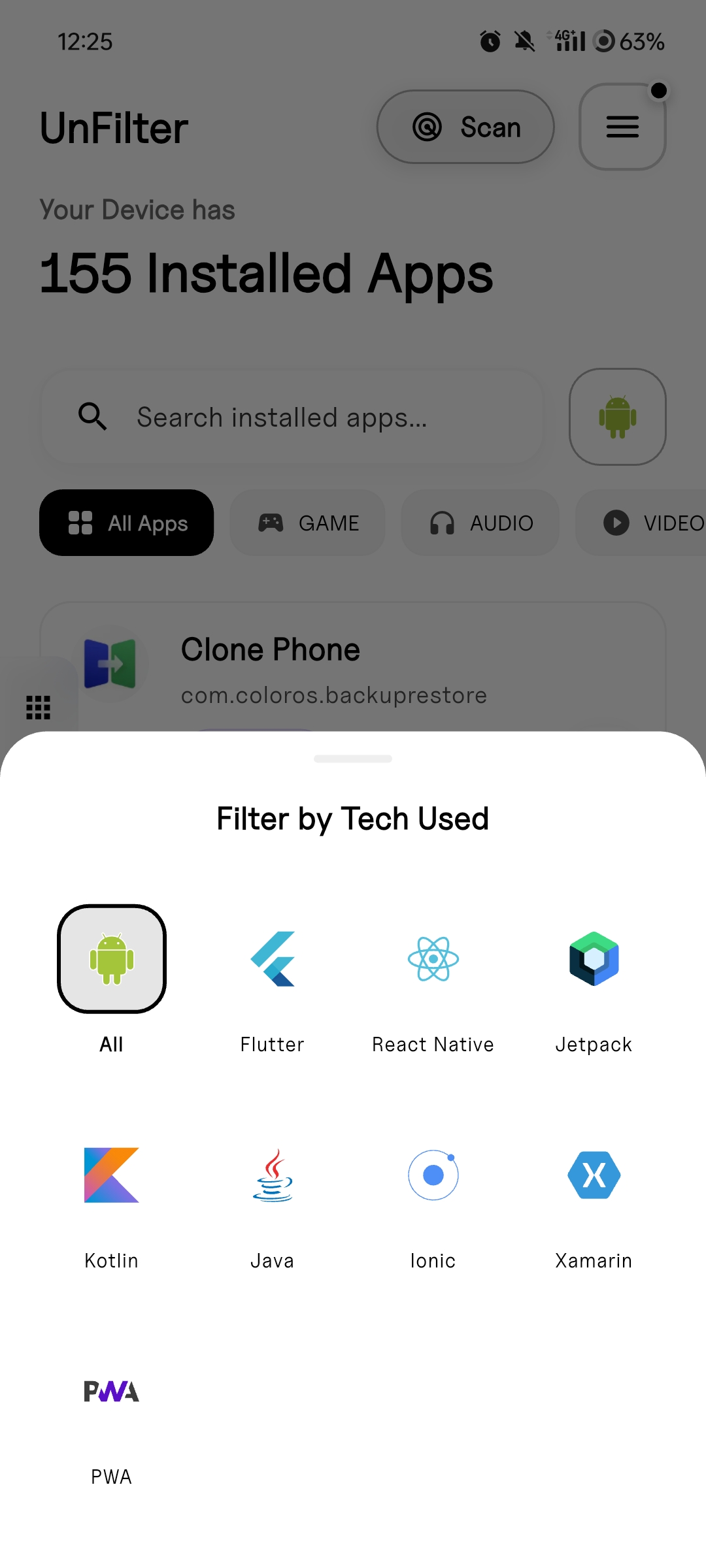 Stack Filters light mode
