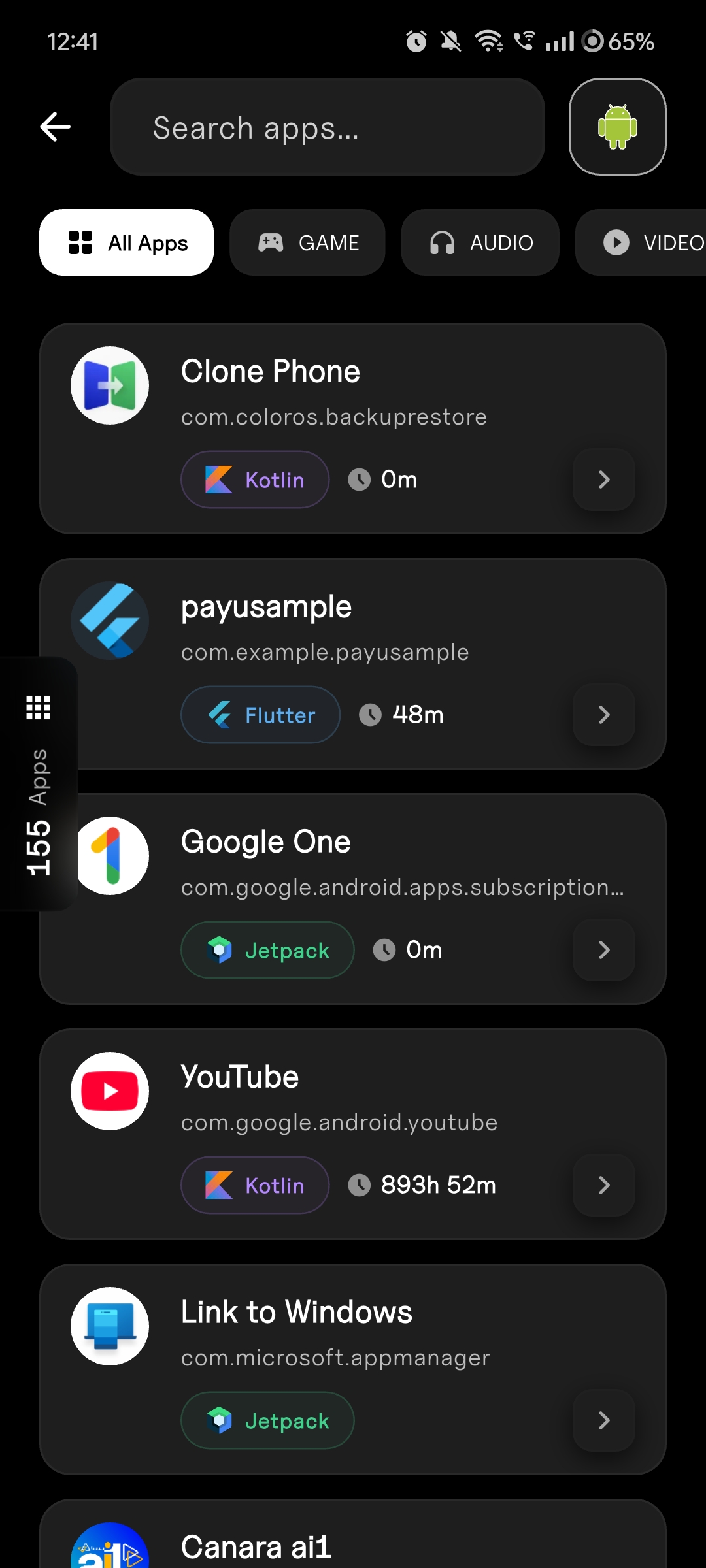 Search dark mode