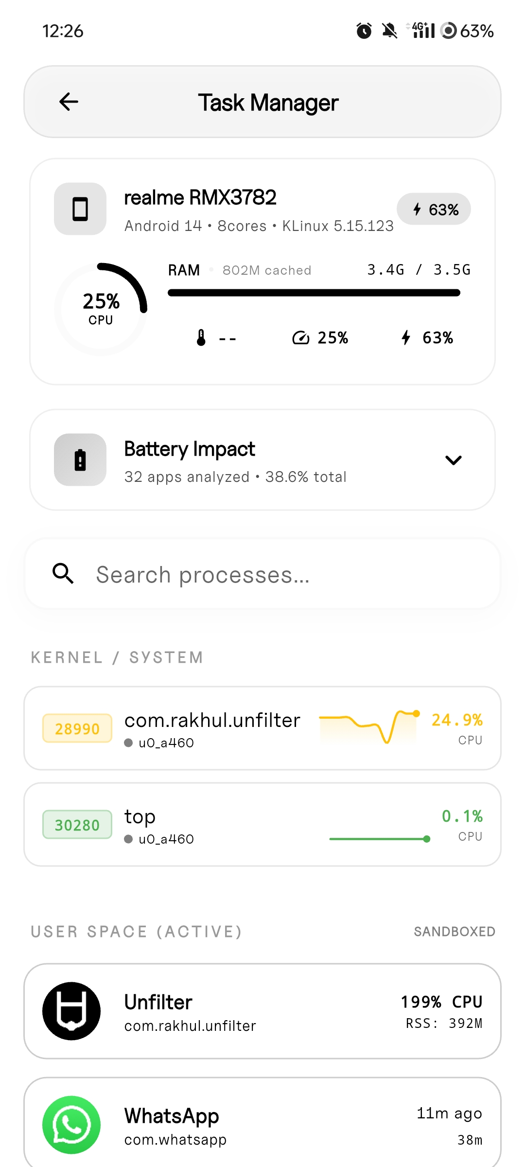 Task Manager light mode